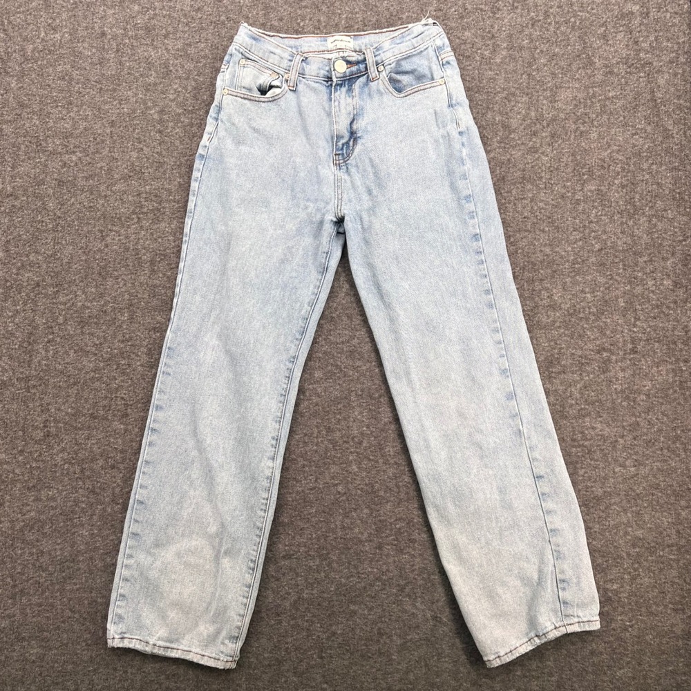 Superdown Womens Light Wash High Rise Straight Leg Jeans Size 26 Blue Denim